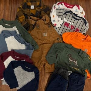 Carhartt Baby Clothing Set with Brown Overalls